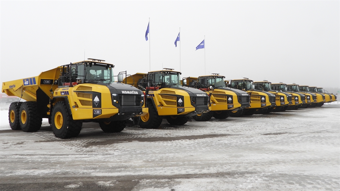 Suomen Rakennuskone Oy delivers 12 Komatsu Dump Trucks to Arctic Infra Oy