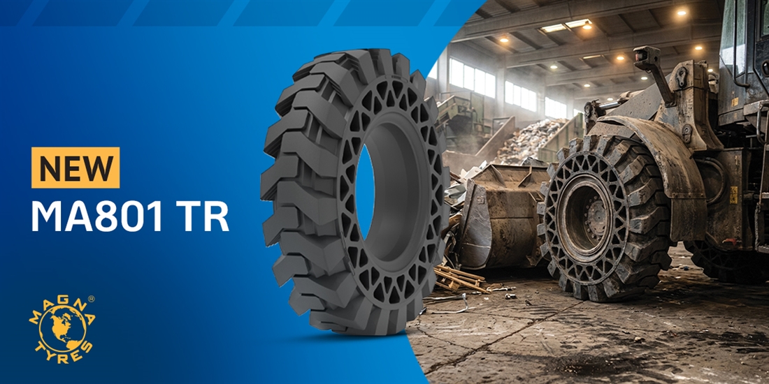 Magna Tyres Group launches the new MA801 TR solid tyre for recycling applications