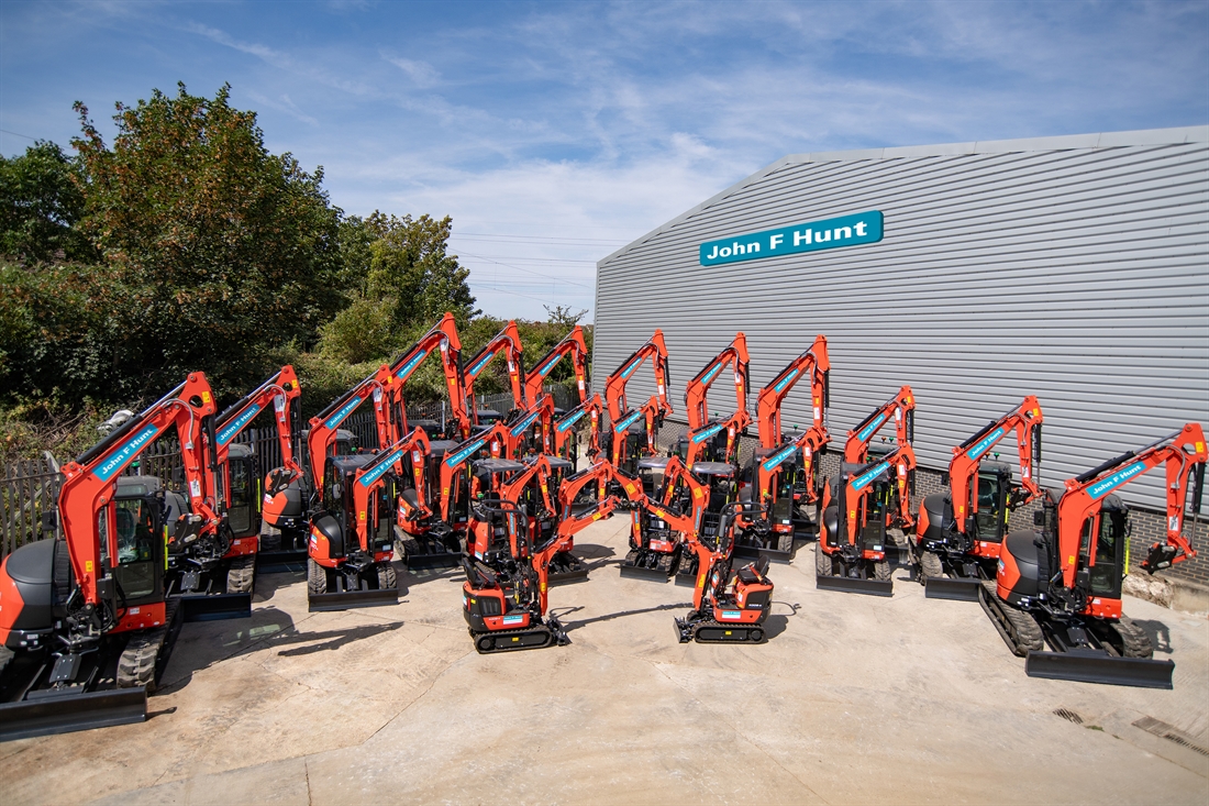 John F Hunt Hire invests �1.3 million in Kubota excavators