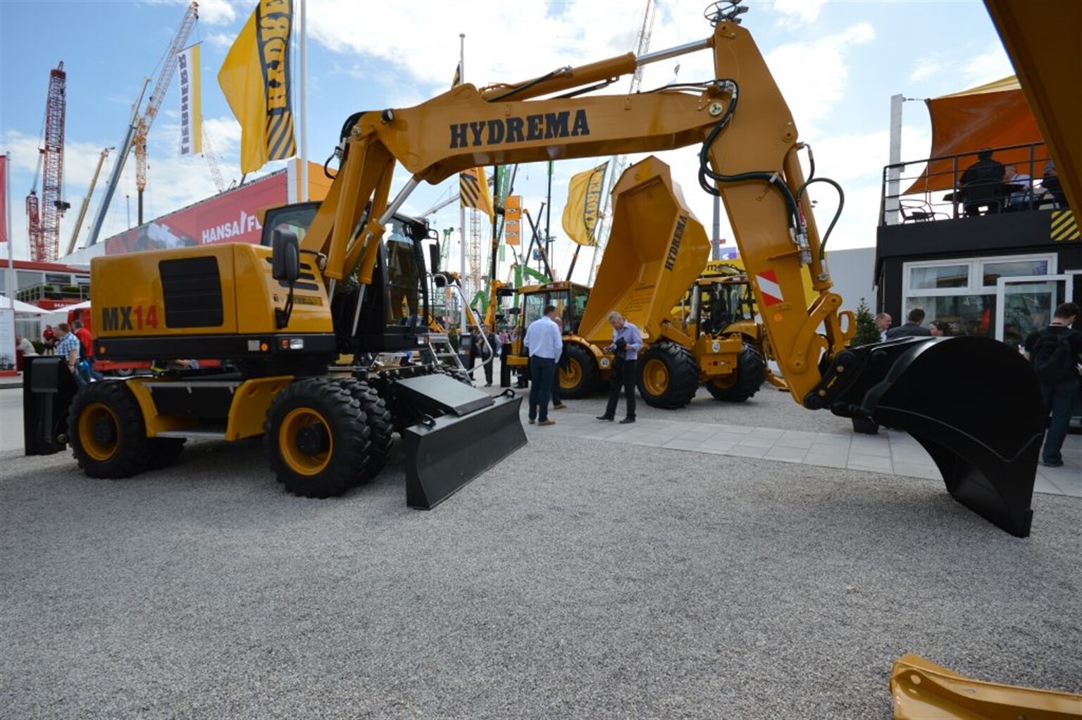 Hydrema wheeled excavators hit the spot in Bauma